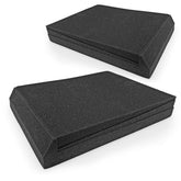 AxcessAbles Large Studio Monitor Isolation Pads for 6.5, 7, and 8-inch Speakers | Sound Isolation Pads for Side-Way Speakers | 3-Slice Pads | Multi-angle Speaker Riser | Acoustic Isolation Speaker Foam